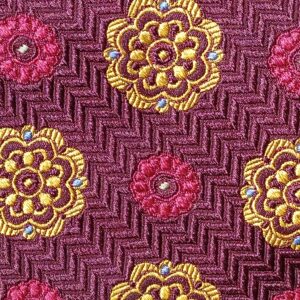 Medallion Burgundy Silk Necktie 05 (OTR)