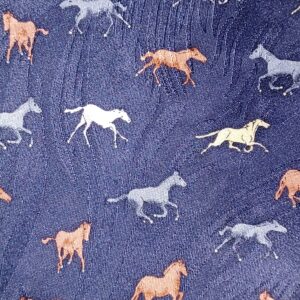 Novelty Horses Navy Silk Necktie 07 (OTR)