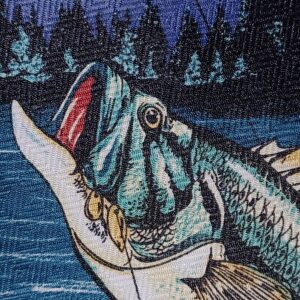 Novelty Bass Fishing Polyester Necktie 09 (OTR)